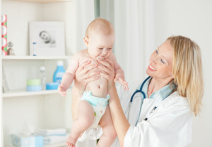 €rztin mit Baby
